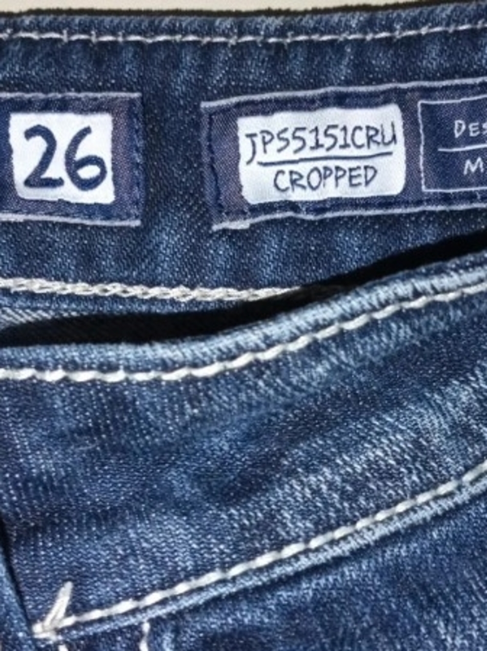 Miss Me Indigo Cropped Ankle Jeans - Picture 2 of 3